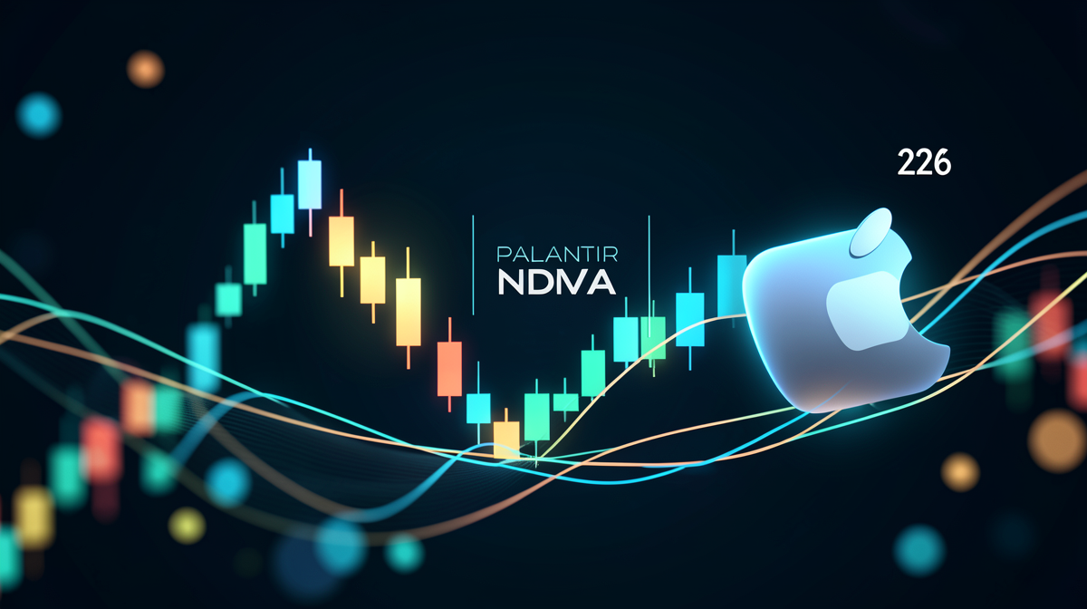 Objetivos de precio de acciones generados por IA y señales de compra-venta para Palantir, Nvidia y Apple en 2026