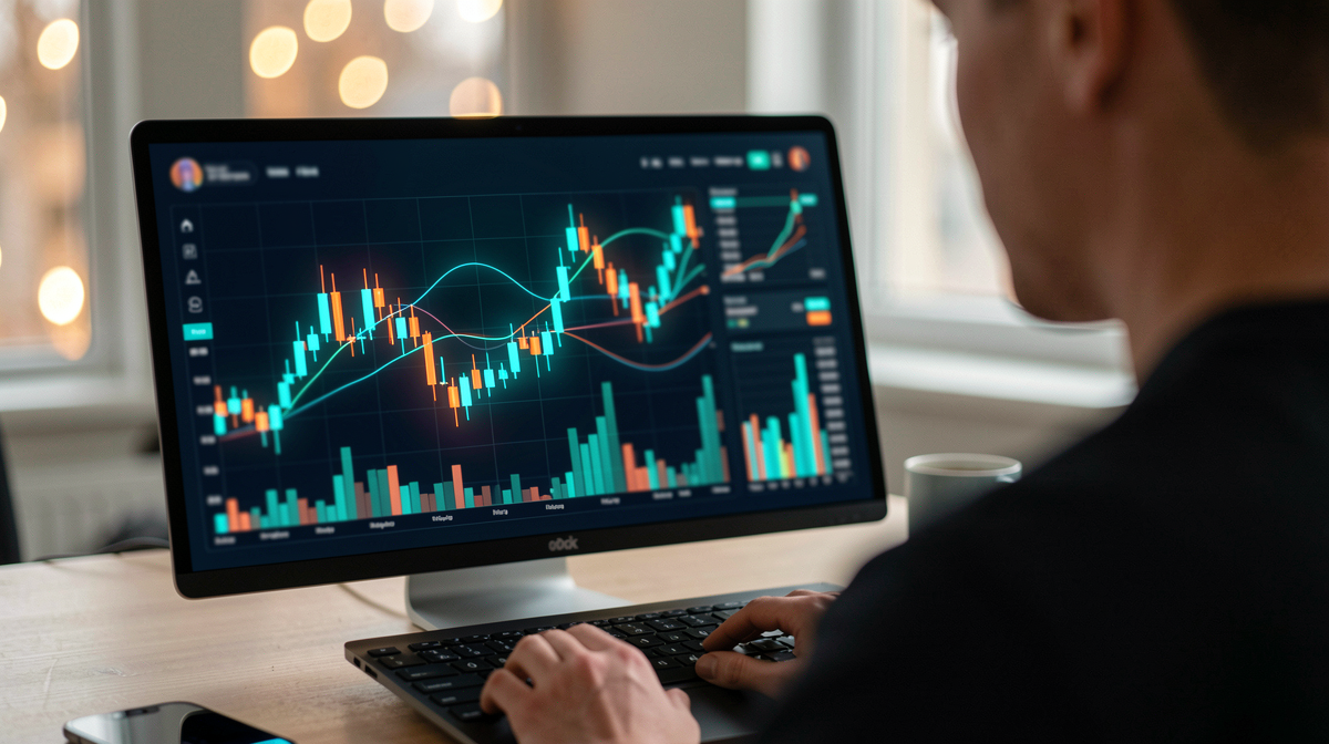 Dashboard interface displaying stock screening filters and AI confidence metrics