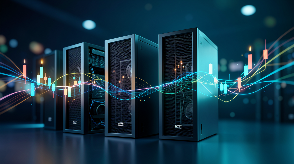 Nvidia-GPU-Server in einem Rechenzentrum mit Kühlsystemen