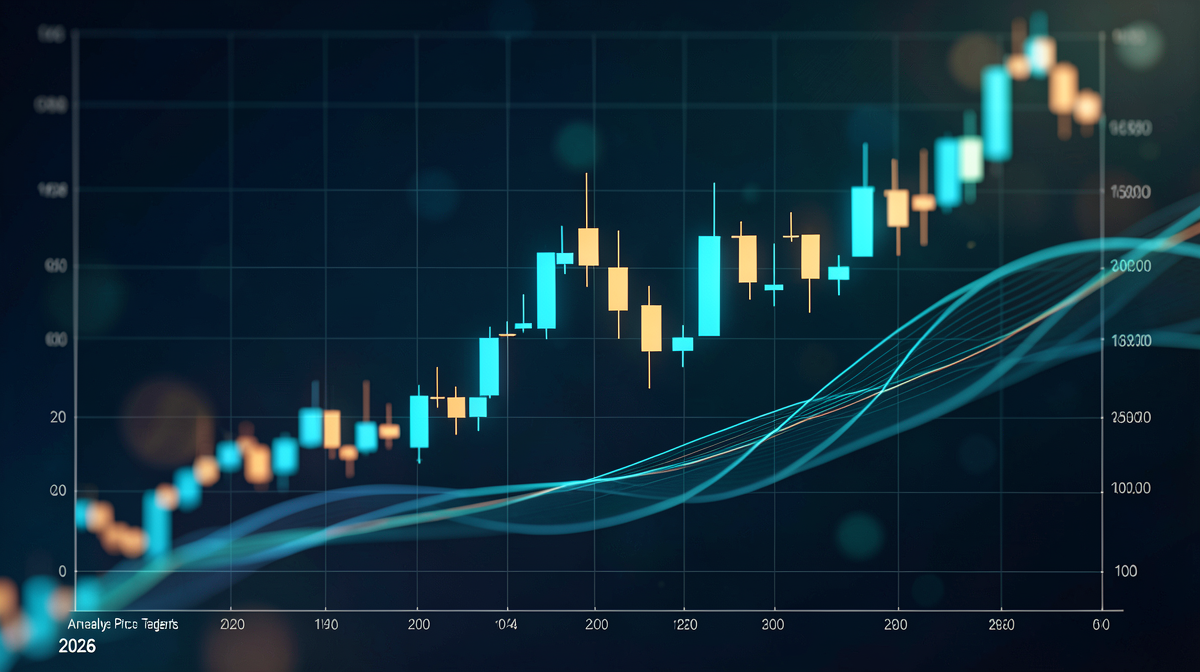 Grafico azioni Palantir Technologies che mostra l'andamento del prezzo e i target prezzo degli analisti per il 2026