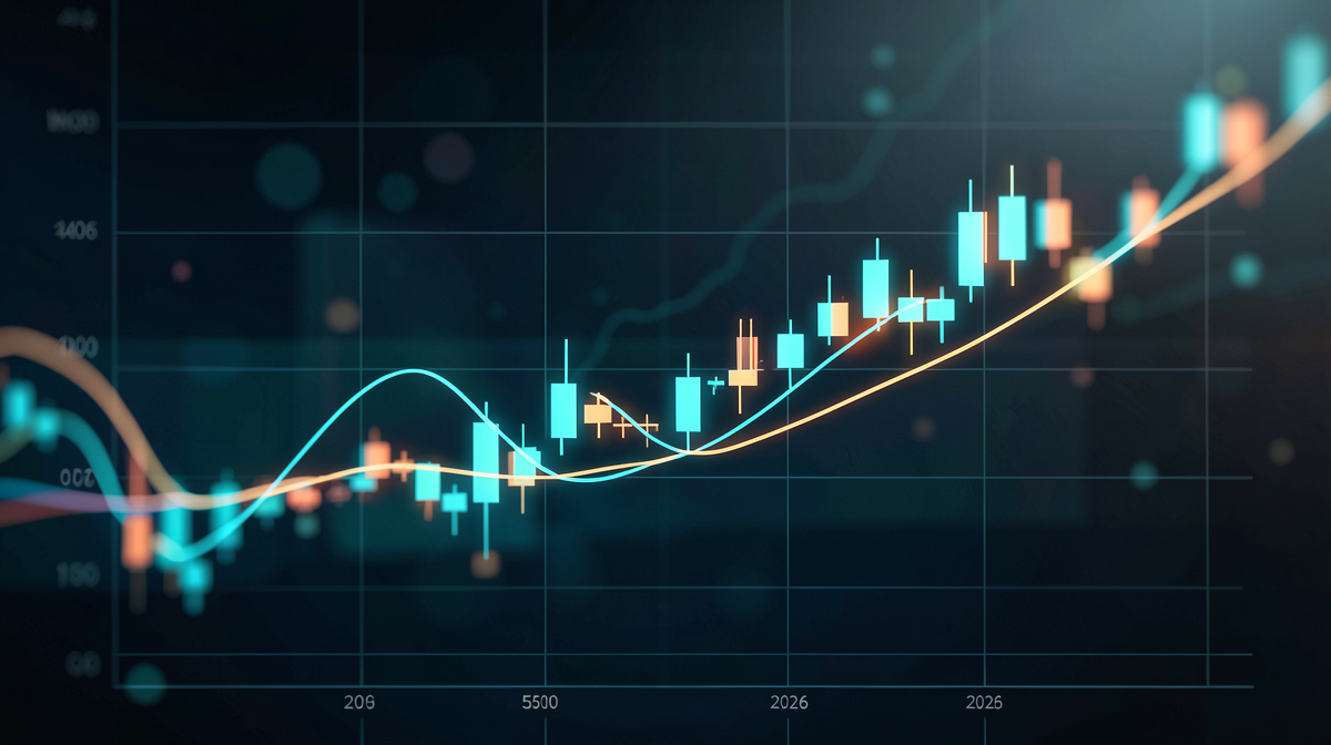 S&P 500 market chart showing tech sector rotation trends for 2026