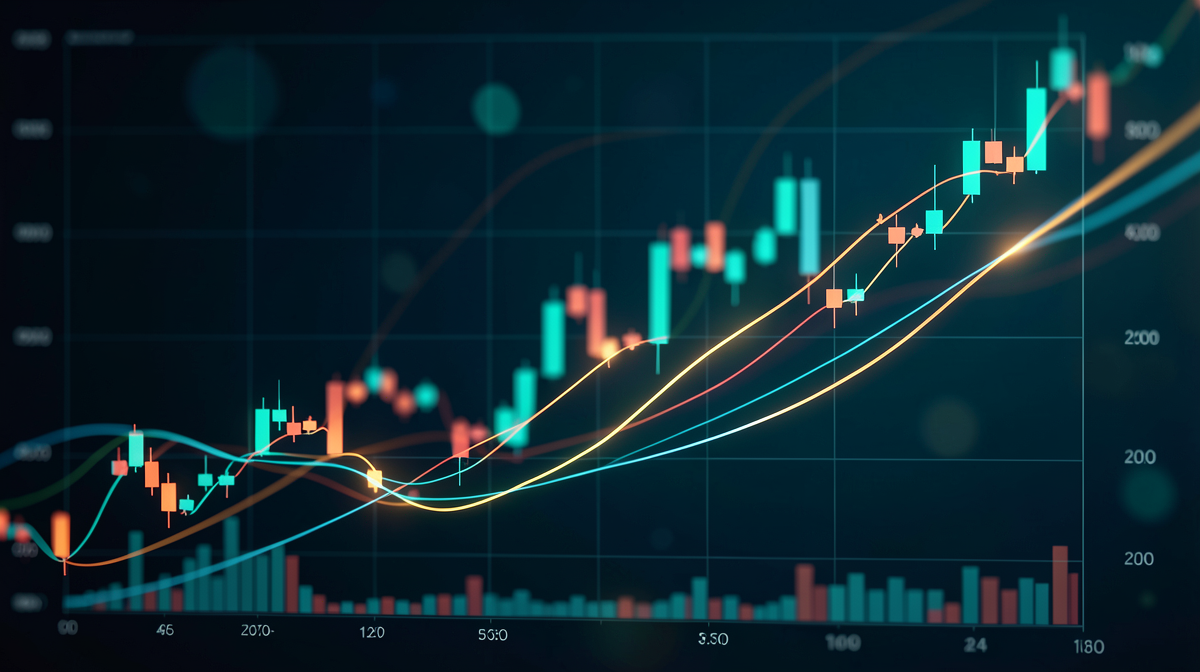 Grafico dell'indice S&P 500 con tendenza al rialzo e evidenze della rotazione settoriale